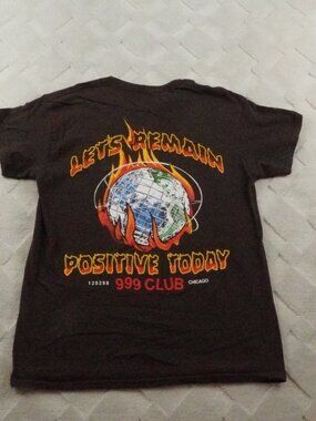 Juice WRLD 999 Club Remain Positive T-Shirt Mens Medium Brown Graphic Print